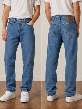 Vintage Edwin Jeans 36x36 Made in Canada Relaxed Fit 90s Blue Denim